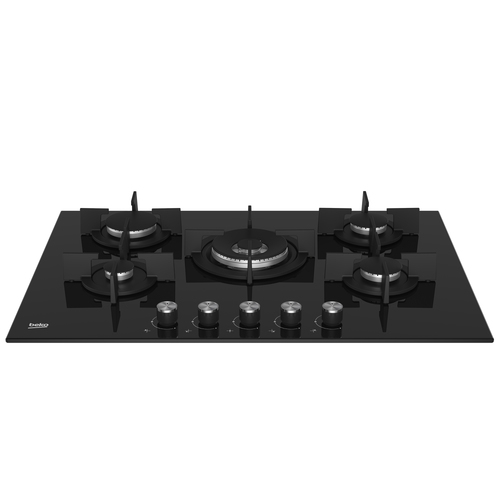 beko hilw 75222 s piano cottura nero da incasso gas 5 fornello(i) da 70 cm hilw75222s