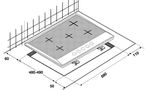 beko hilw 75222 s piano cottura nero da incasso gas 5 fornello(i) da 70 cm hilw75222s
