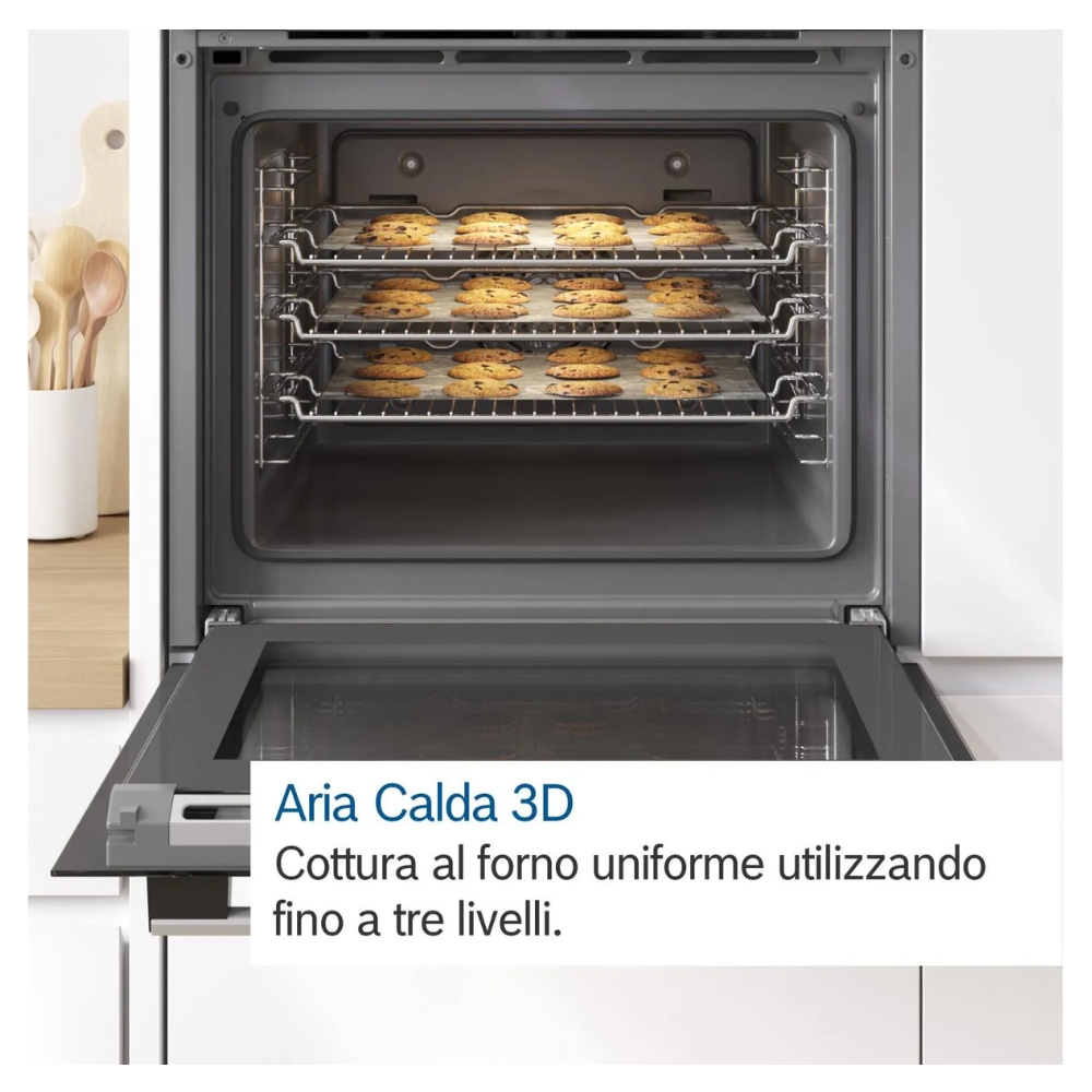 bosch hba372bs0 forno elettrico da incasso pirolitico ventilato multifunzione 74 l classe a colore inox