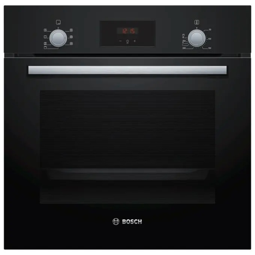 Bosch HBF133BA0 Forno Elettrico da Incasso Ventilato Multifunzione con Grill Pulizia EcoClean 66 Litri Classe A Nero