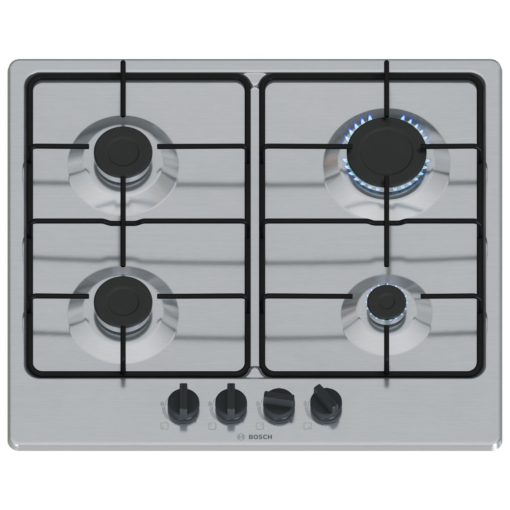Bosch PGP6B5K85 Piano Cottura da incasso a Gas 4 Fuochi 60 Cm Inox